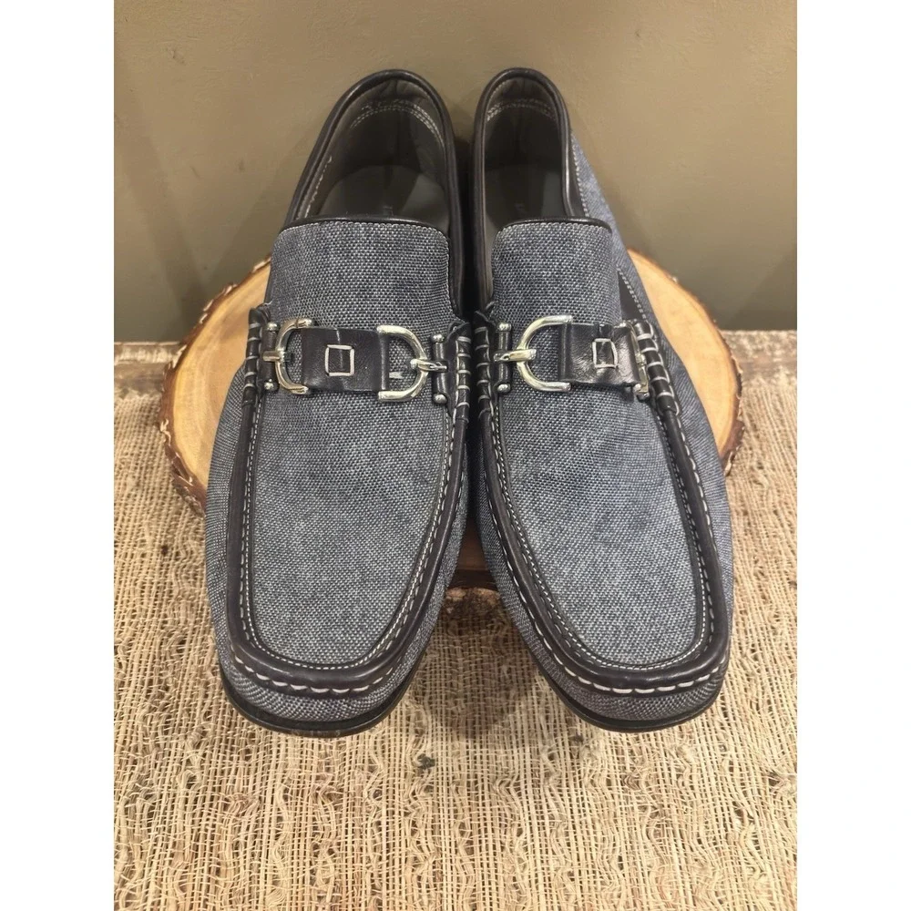 Donald Pliner Men's Darcy Nylon Stretch Slip-On Loafers Indigo Size 13